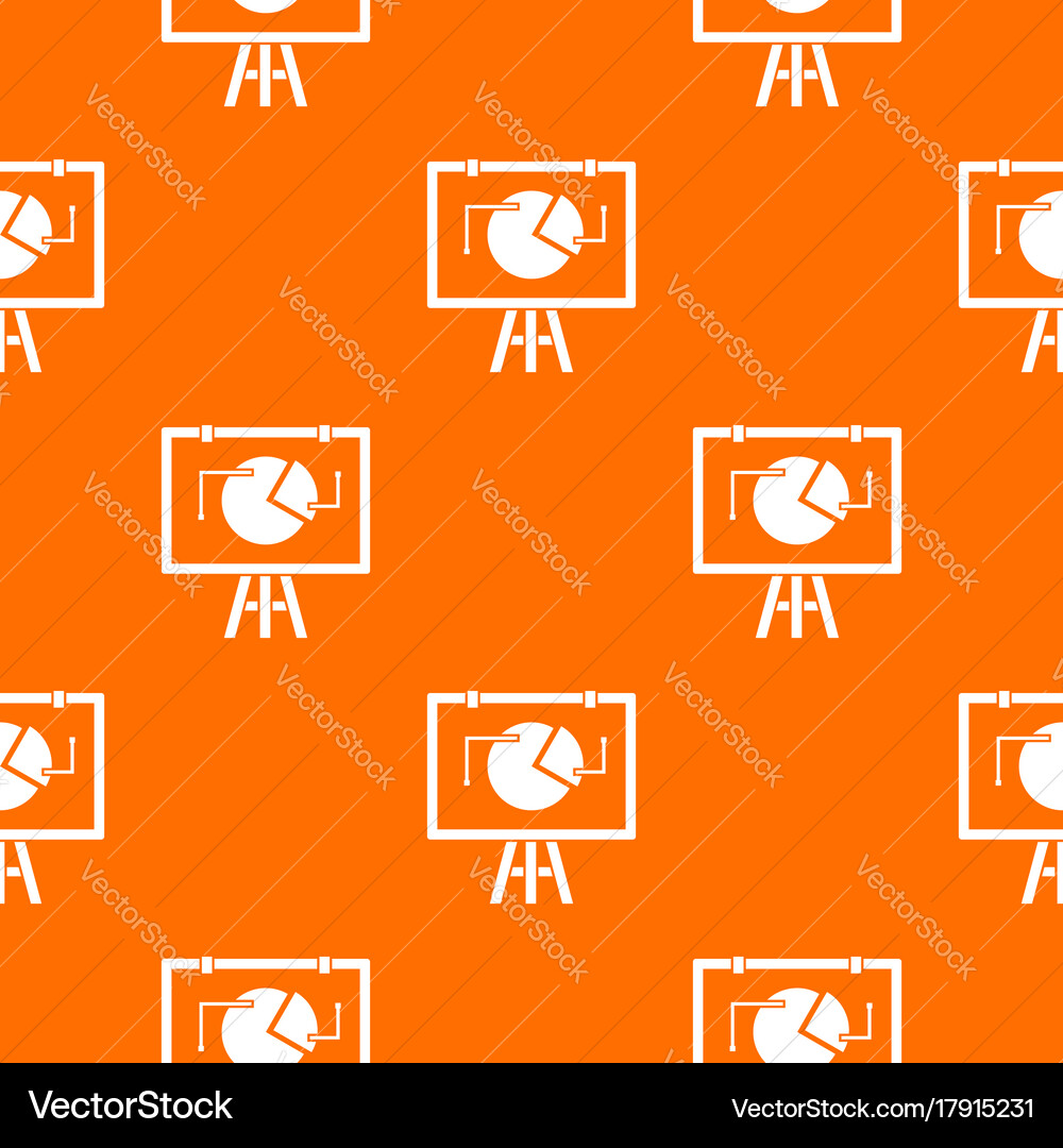 Flip chart with statistics pattern seamless Vector Image
