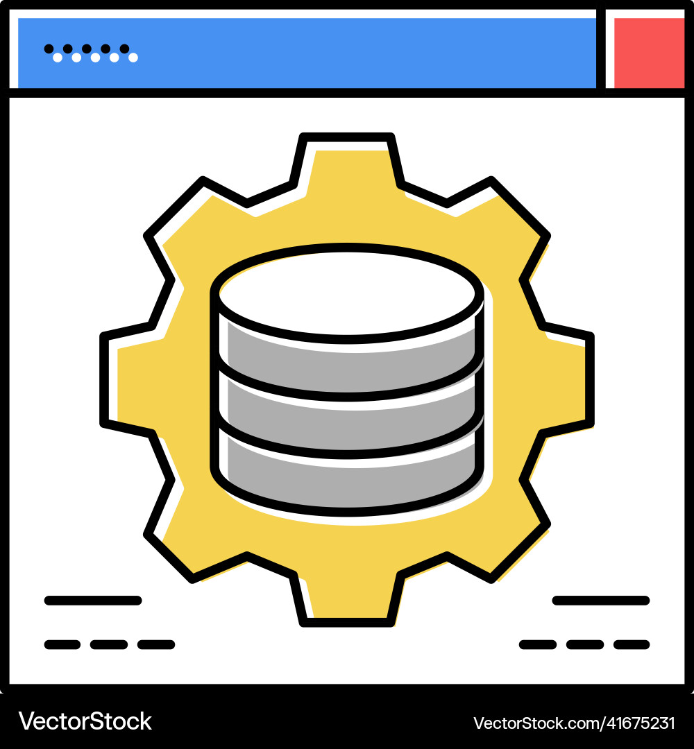 Hardware solution digital processing color icon vector image