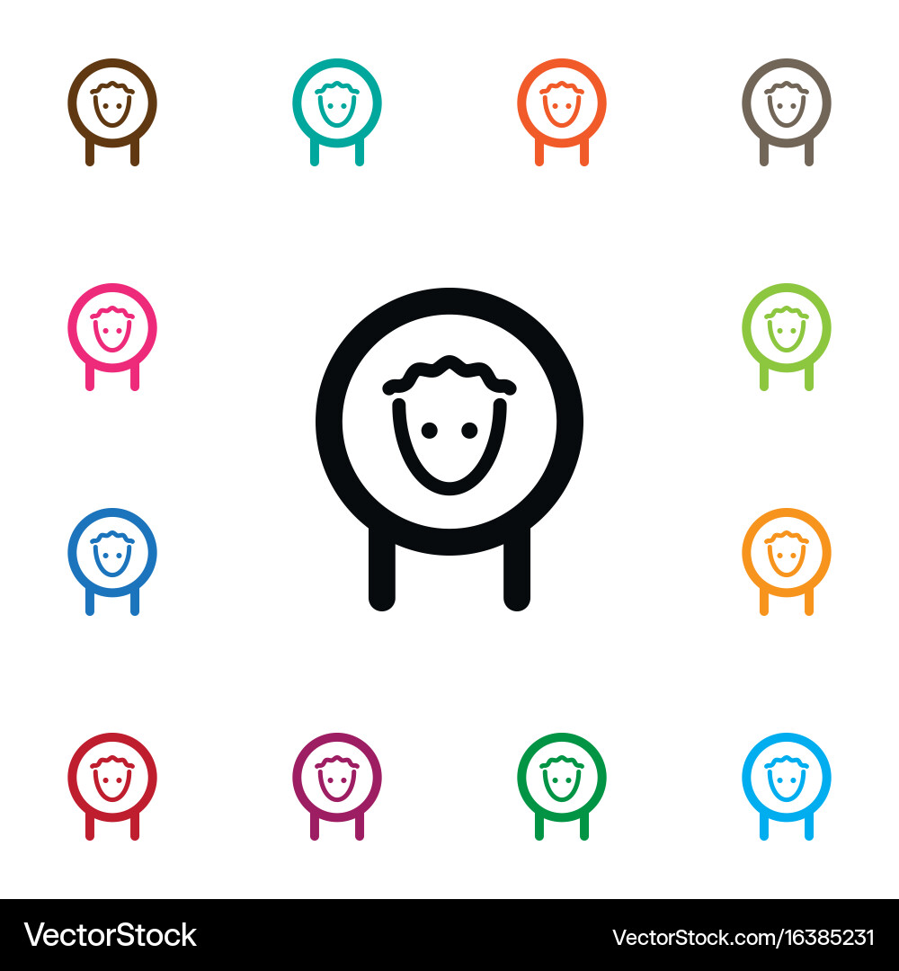 Isolated flock icon calf element can Vector Image