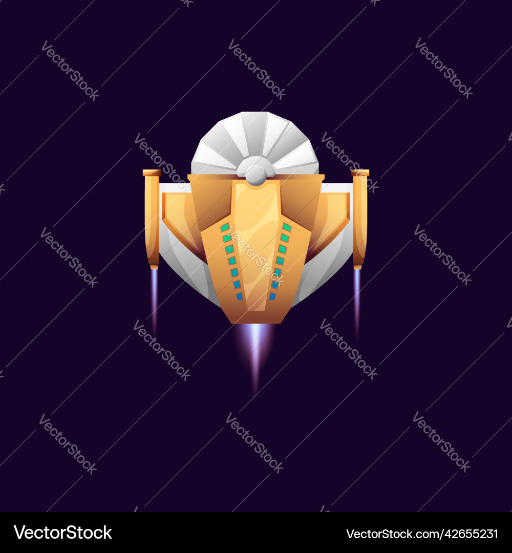 Launch of space rocket flaming craft boost ship Vector Image