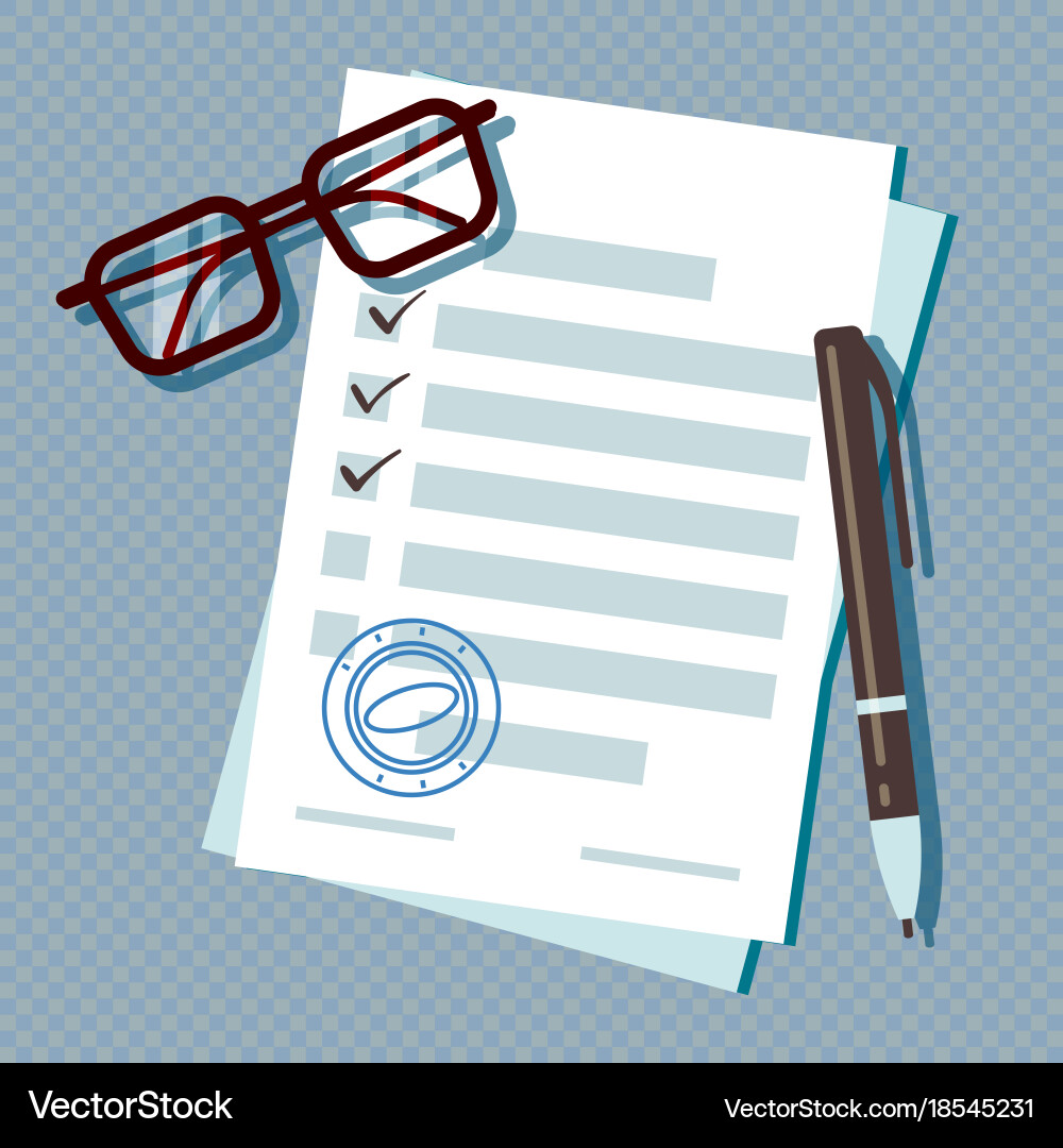 Loan application form document isolated Vector Image
