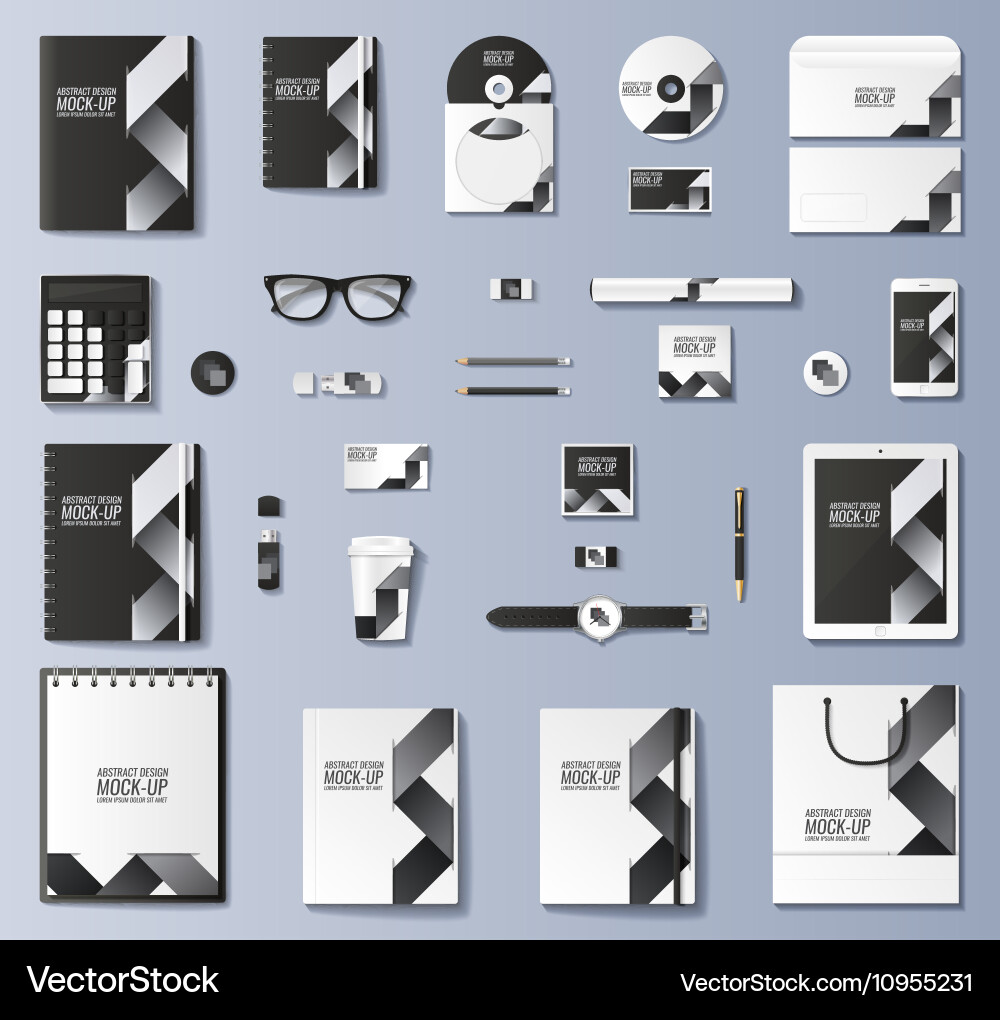 Mock up set vector image