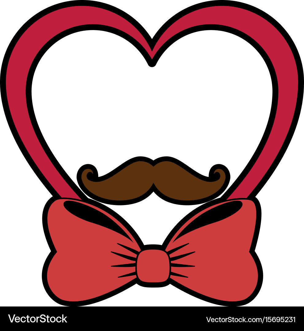 Heart icon mustache Vector Images \u0026 Graphics for Commercial Use |  VectorStock, image size:991x1080