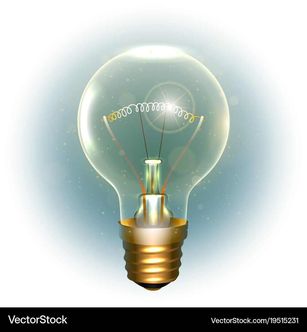 Realistic lamp with the symbol Vector Image