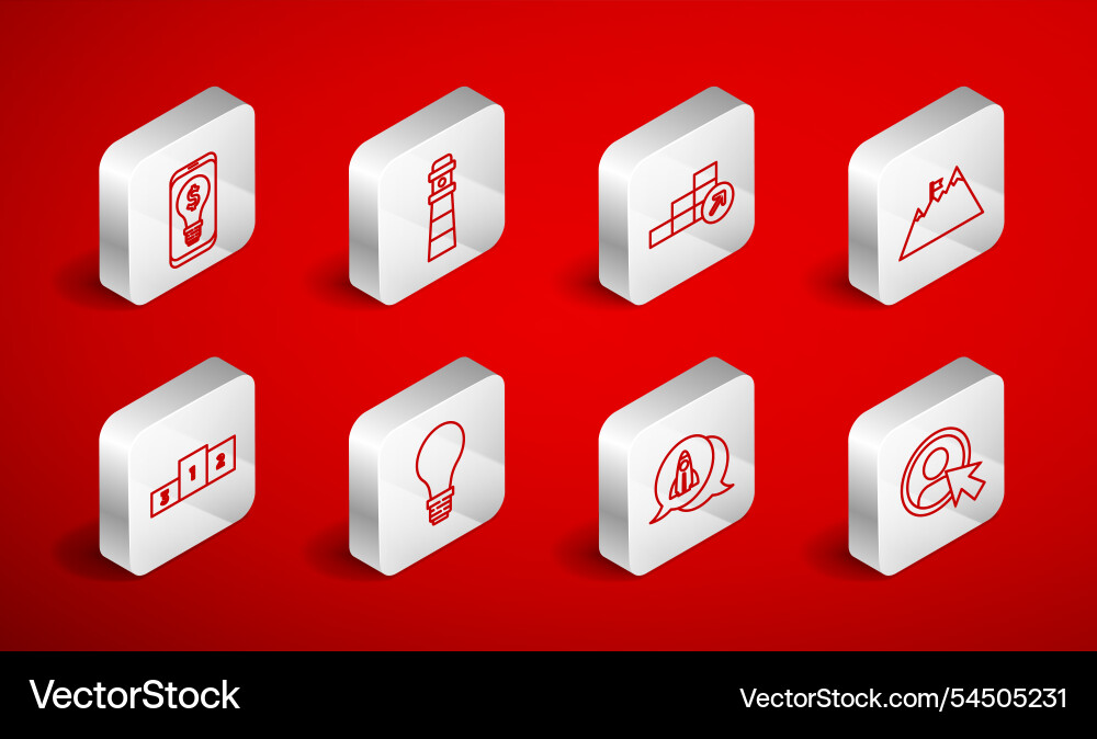Set line create account screen lighthouse Set line create account screen lighthouse vector image