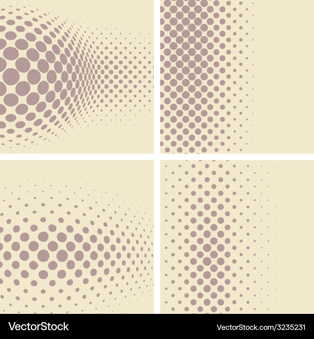 Set of dotted abstract forms vector image