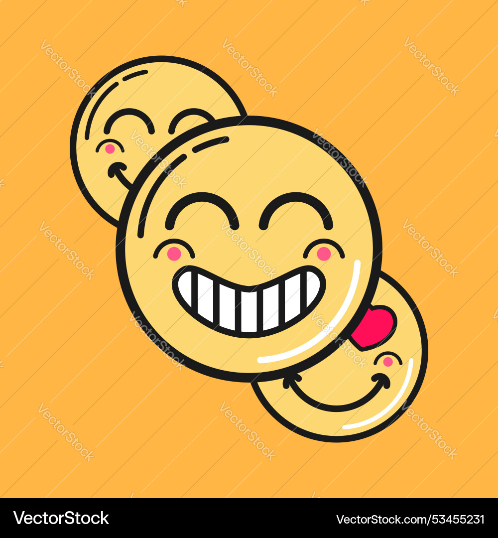 Smile day groovy element design Vector Image