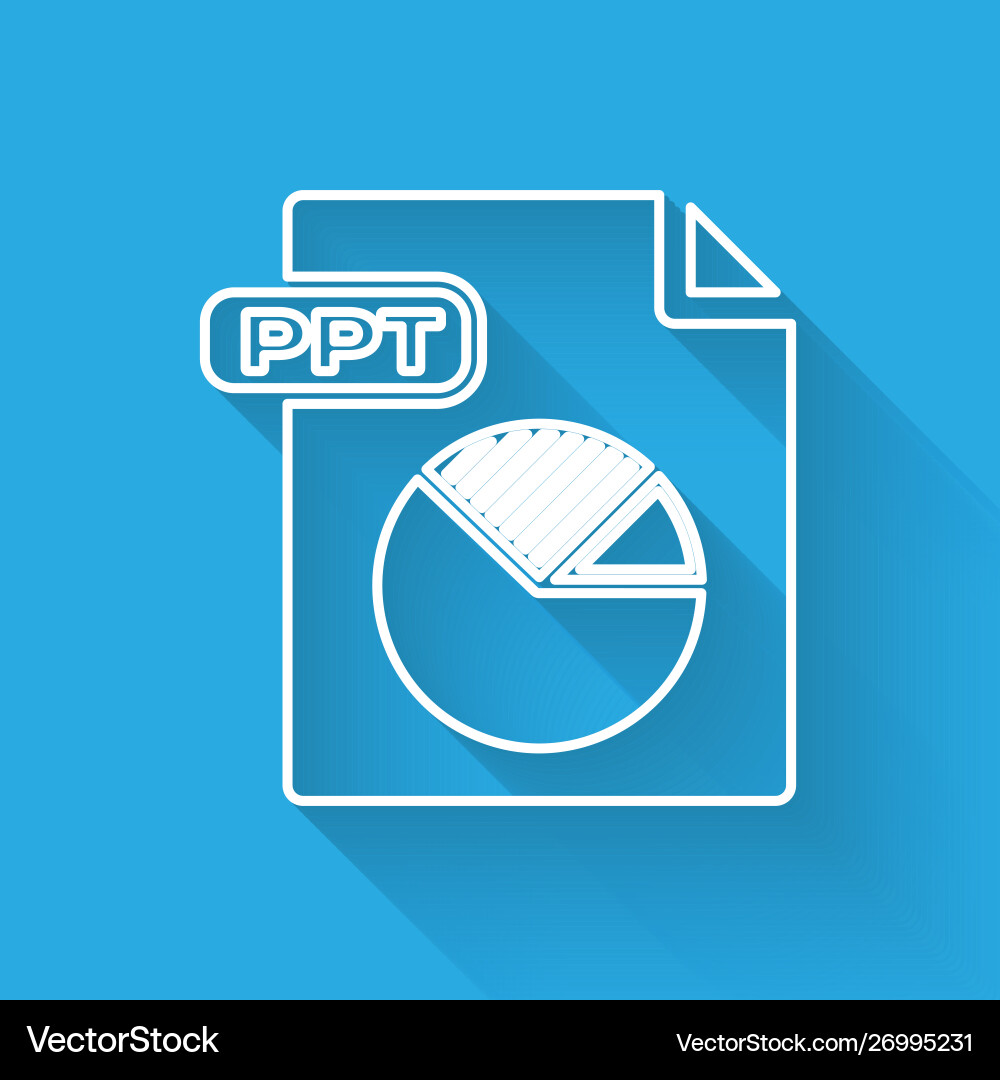 White line ppt file document download button White line ppt file document download button vector image