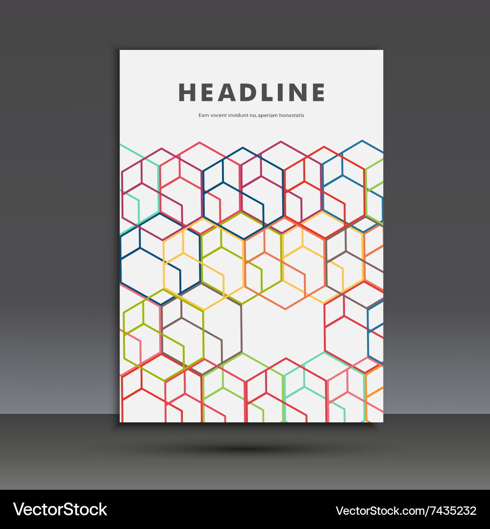 Abstract hexagon set vector image