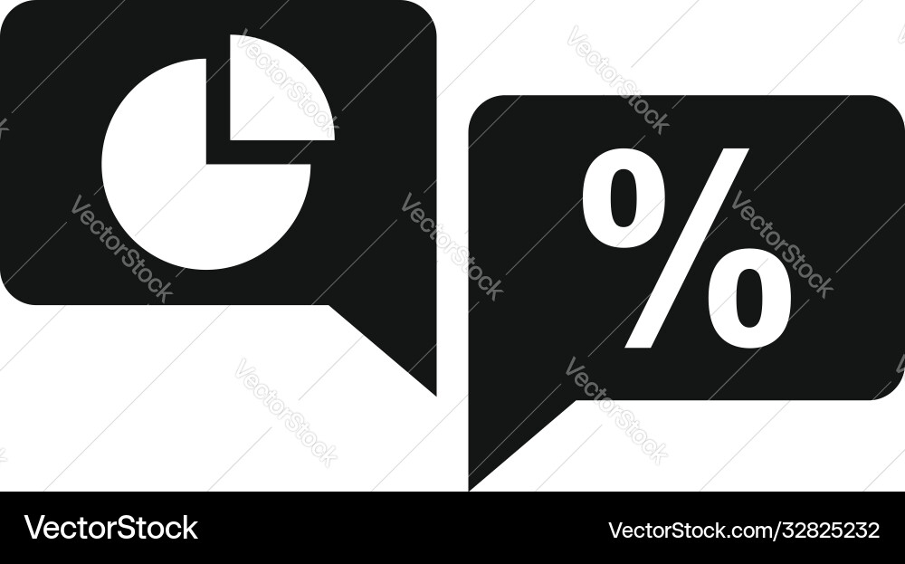 Conversion rate chat icon simple style Conversion rate chat icon simple style vector image