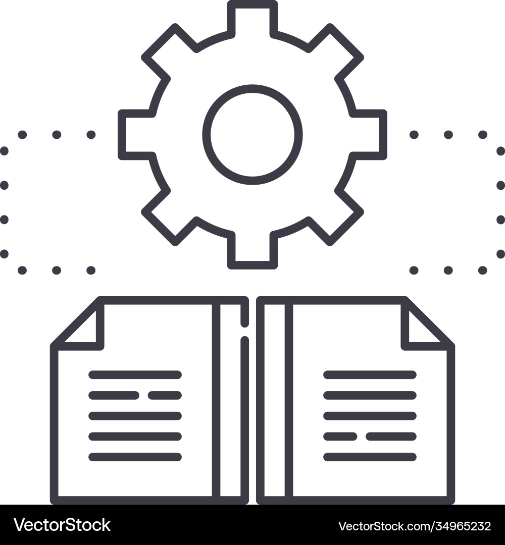 Data integration icon linear isolated Vector Image