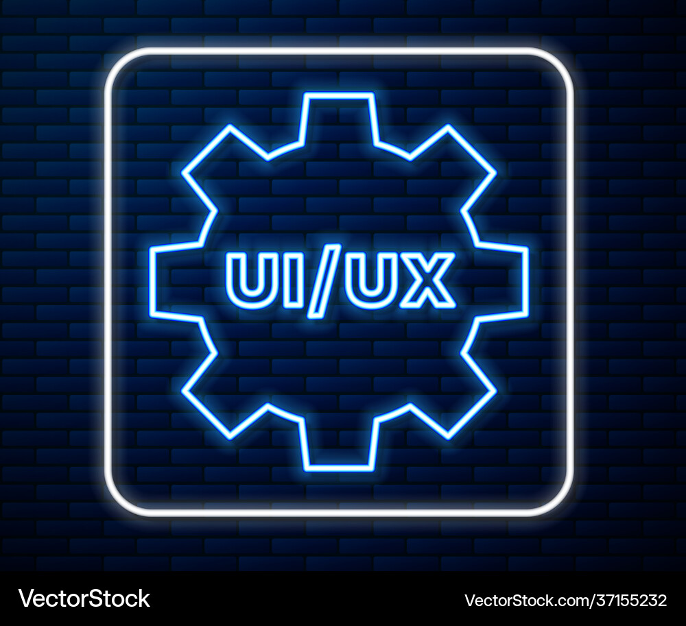 Glowing neon line ui or ux design icon isolated Glowing neon line ui or ux design icon isolated vector image