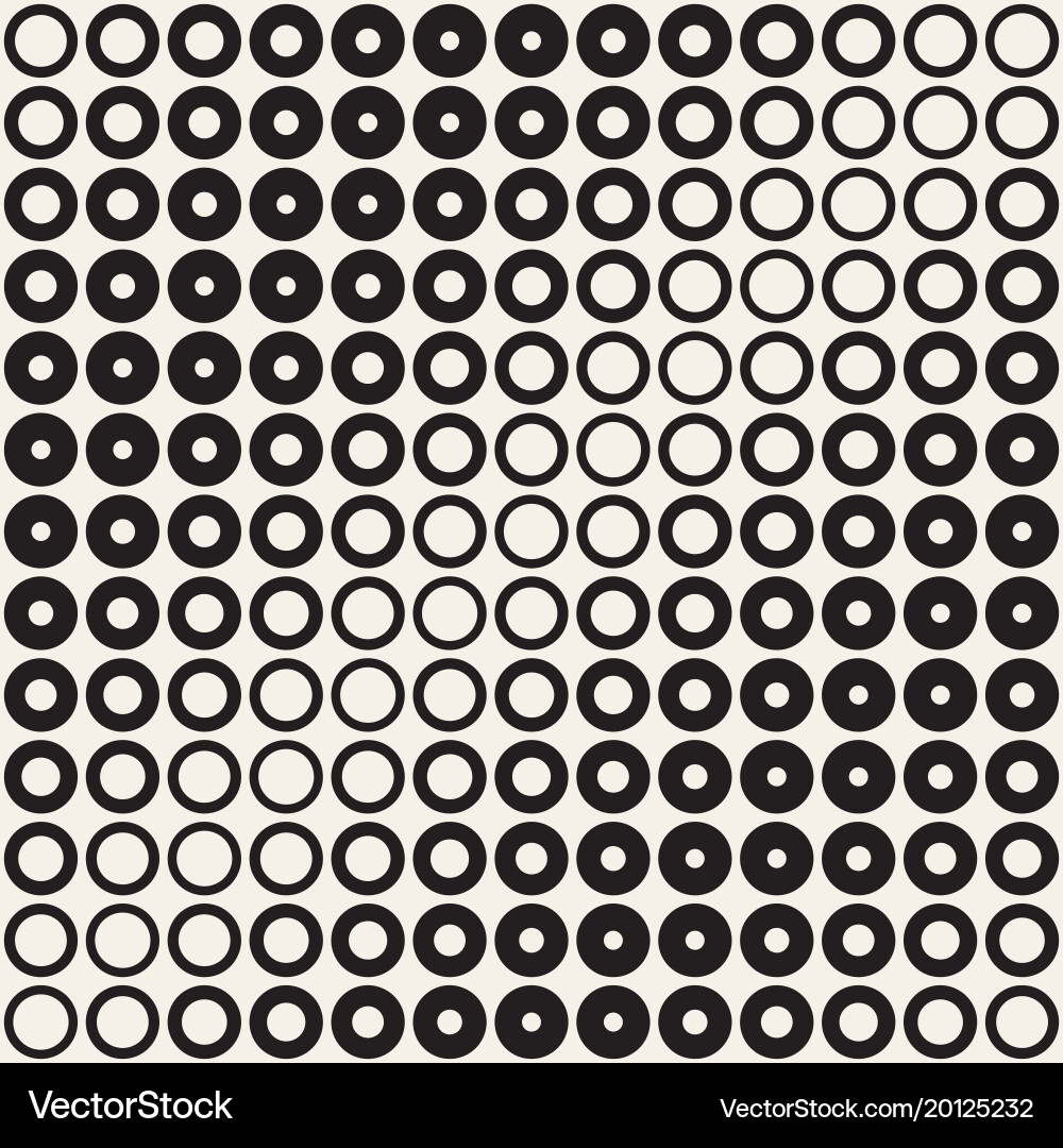 Halftone circles seamless pattern abstract vector image