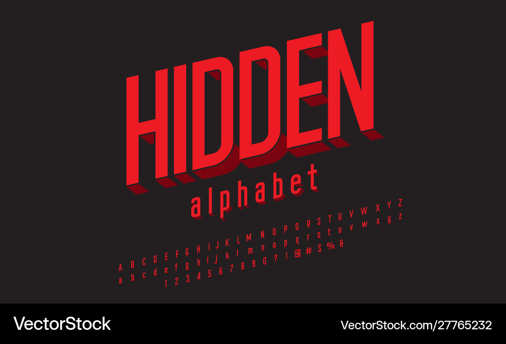 Hidden font Hidden font vector image