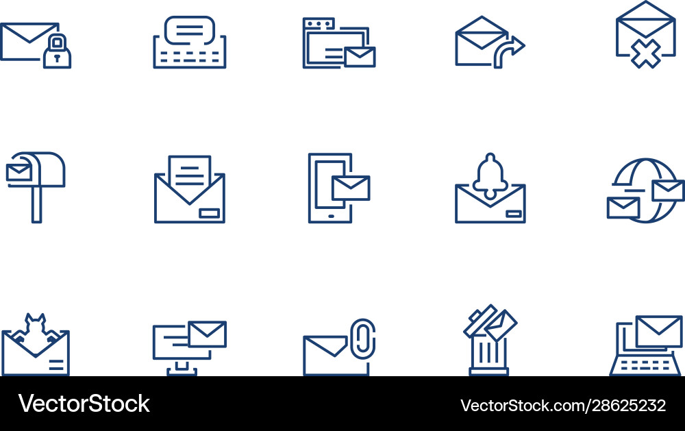 Isolated messages icon set design Isolated messages icon set design vector image