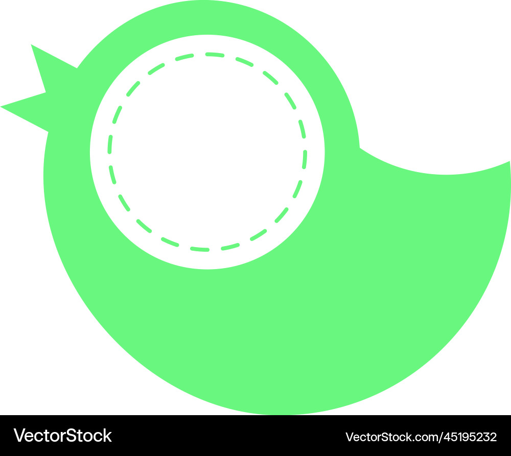 Light green bird shape design element Light green bird shape design element vector image