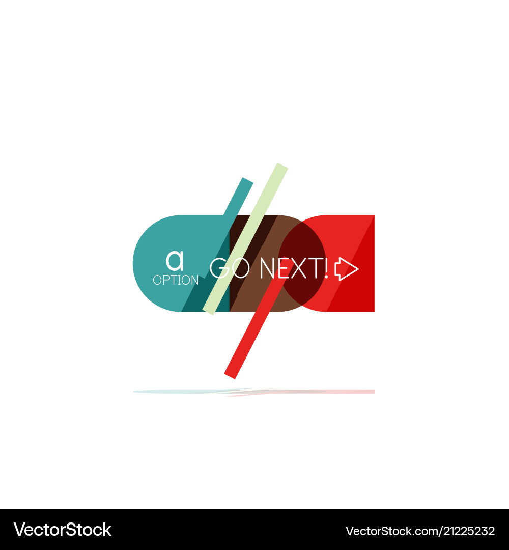 Minimal flat clean abstract option step Minimal flat clean abstract option step Vector Image