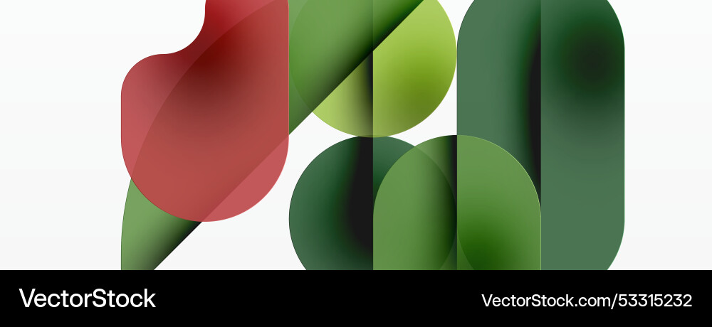 Minimal round shapes geometric abstract background Vector Image