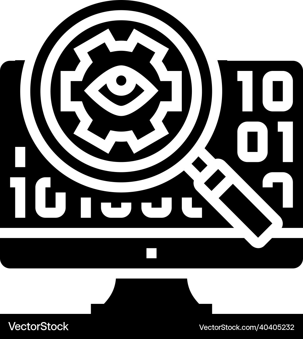 Open source software glyph icon Open source software glyph icon vector image