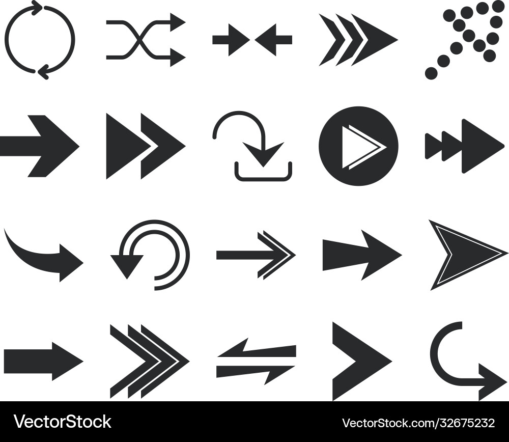 Pfeile Richtung Guide Cursor Web-Navigations-Symbole Pfeile Richtung Guide Cursor Web-Navigations-Symbole Vektorbild