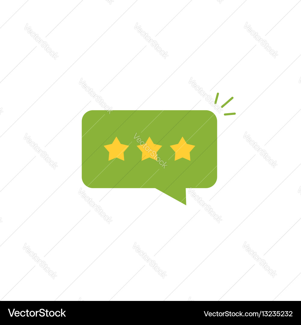 Review Rating Stars Icon Vector Image