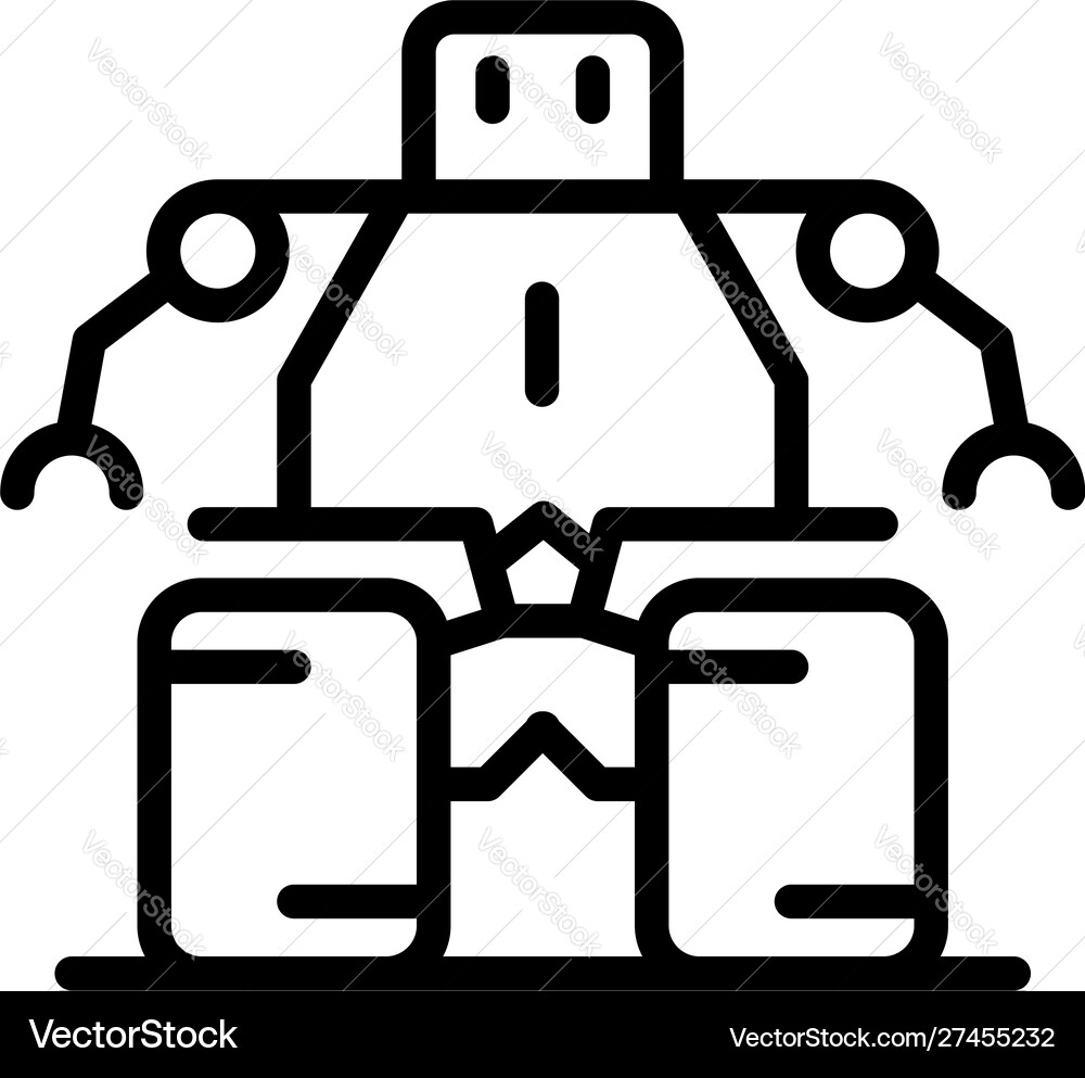 Technology robot icon outline style Vector Image
