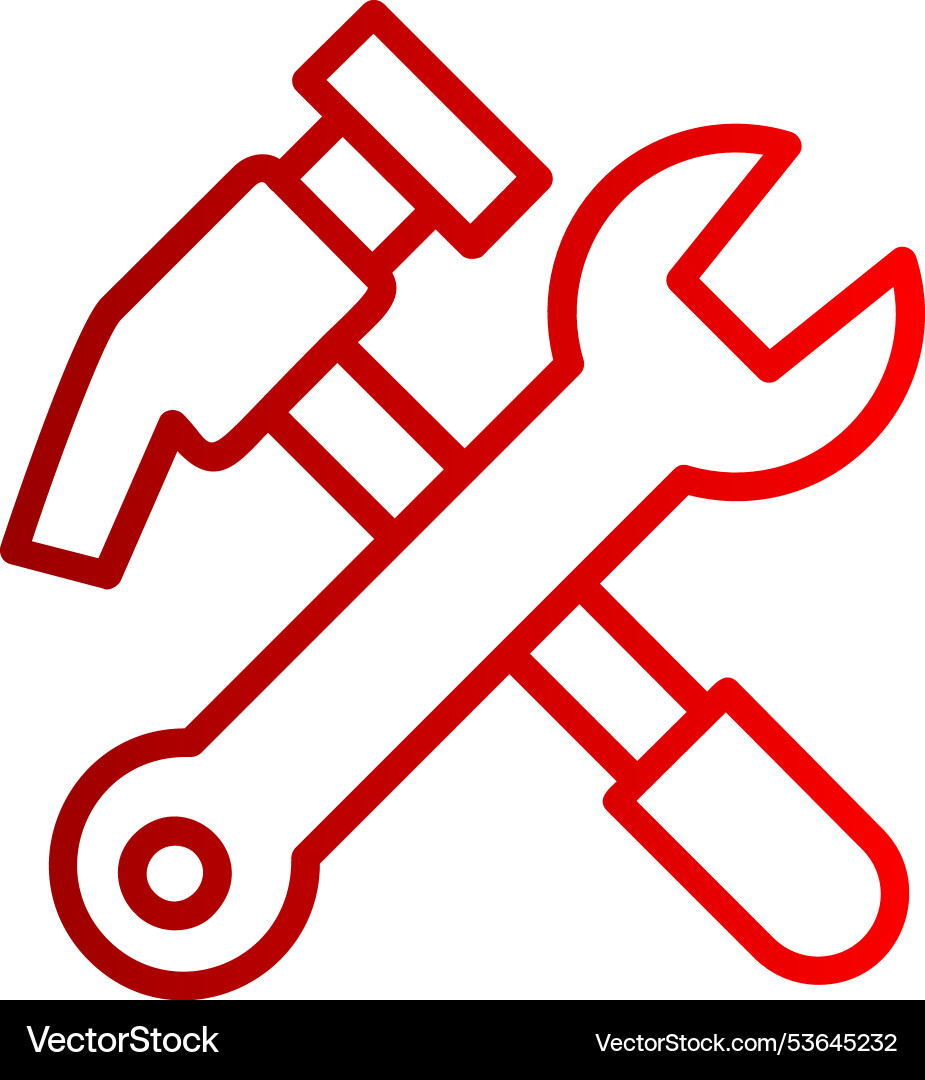 Tools line gradient icon Vector Image