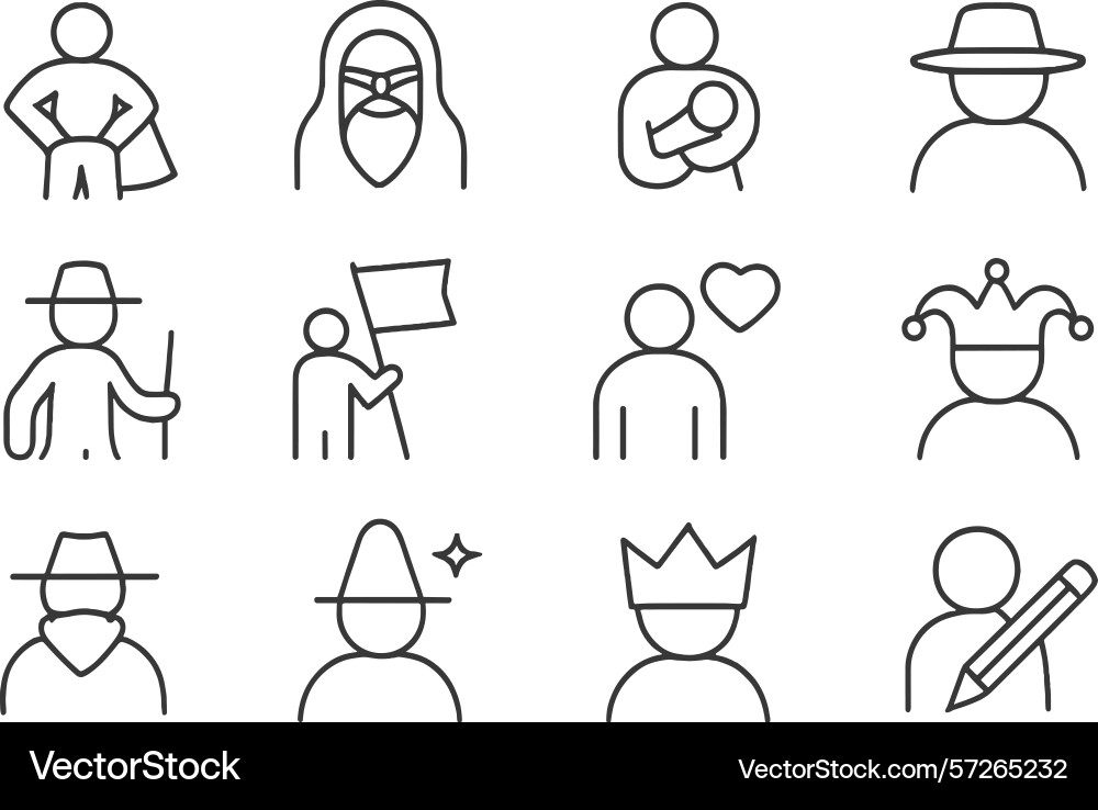 Various simple icons representing different Various simple icons representing different vector image