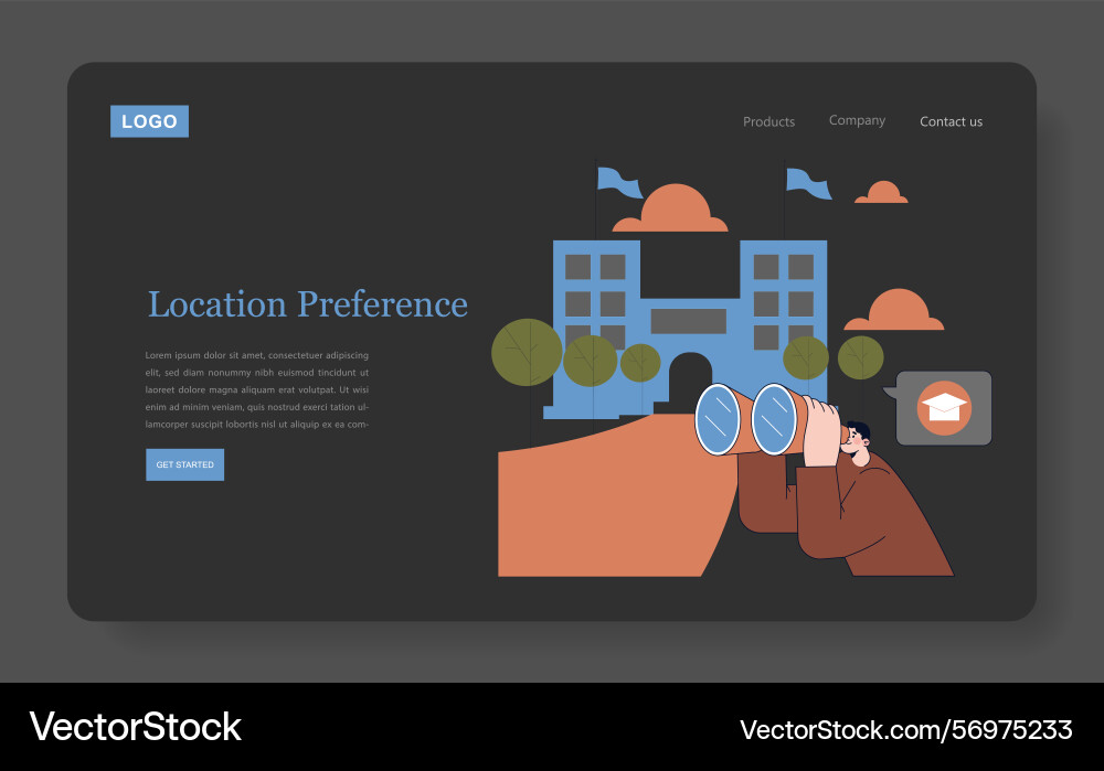 A comprehensive location preference visualization A comprehensive location preference visualization vector image
