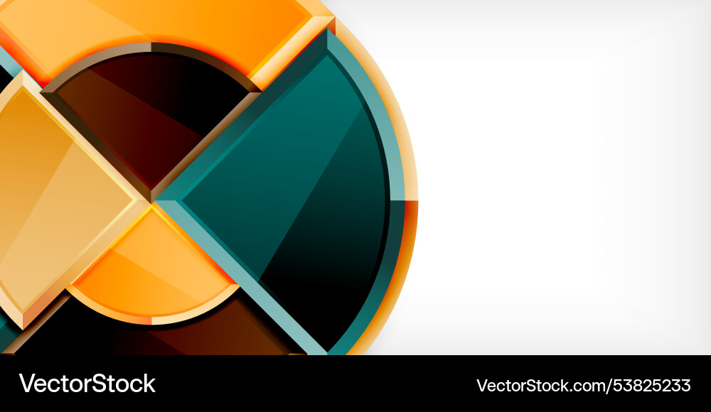 Abstract background - circles and round triangles Vector Image