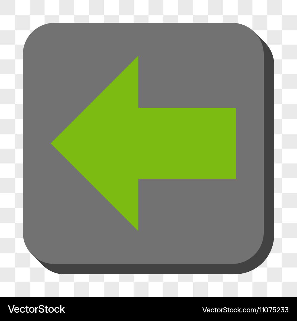 Arrow left rounded square button Vector Image
