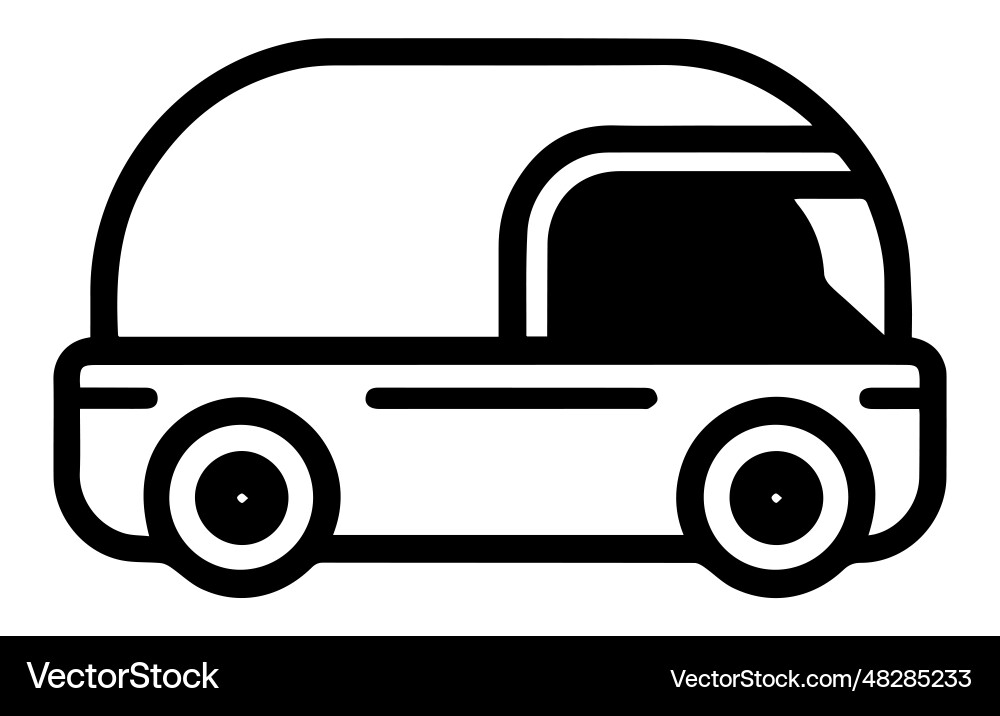 Autonomous automobile linear icon Vector Image