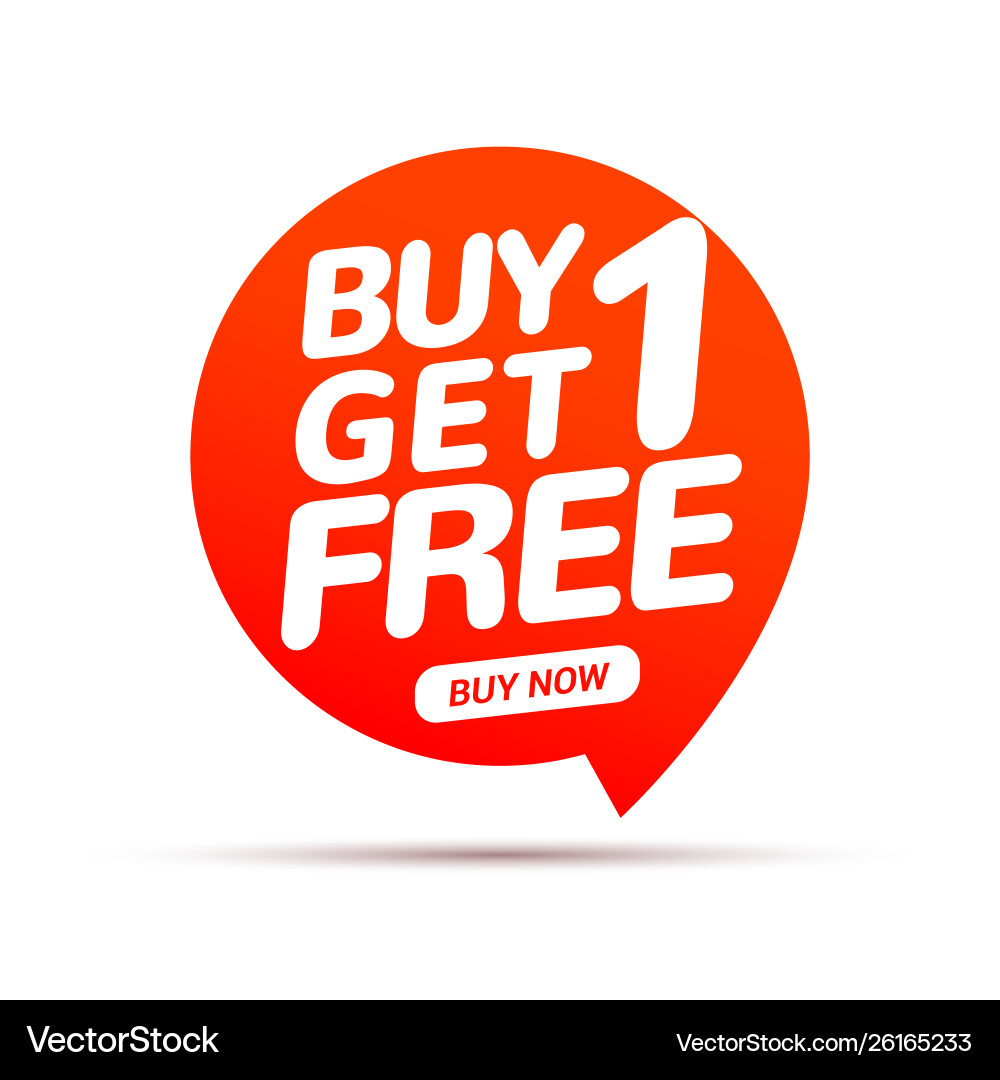 Buy 1 get free sale tag banner design template Buy 1 get free sale tag banner design template vector image