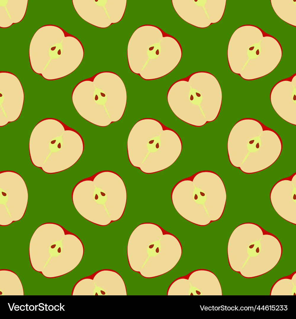 Concept of seamless pattern with apples colored Vector Image