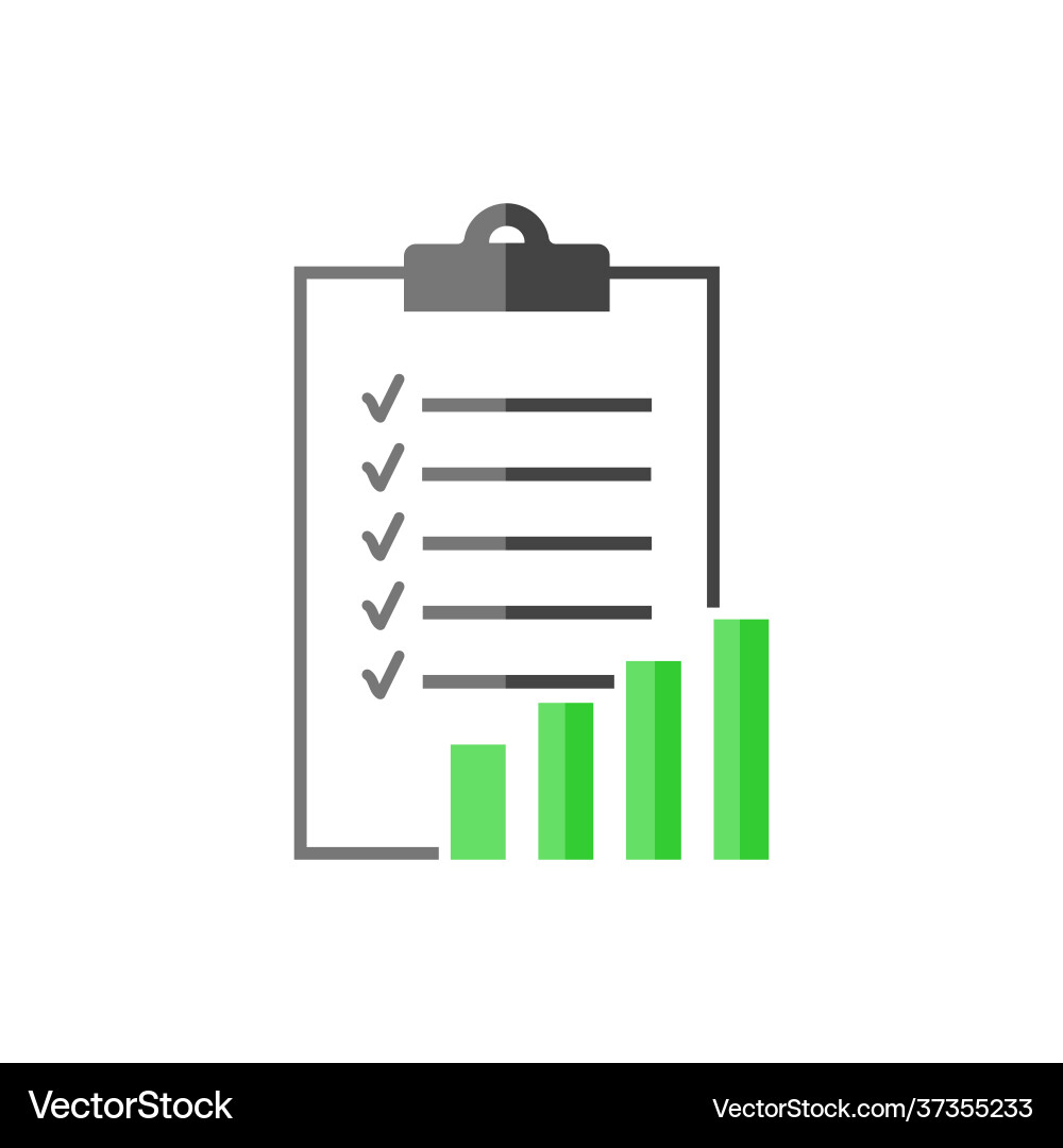 Document with graph icon verification Document with graph icon verification vector image