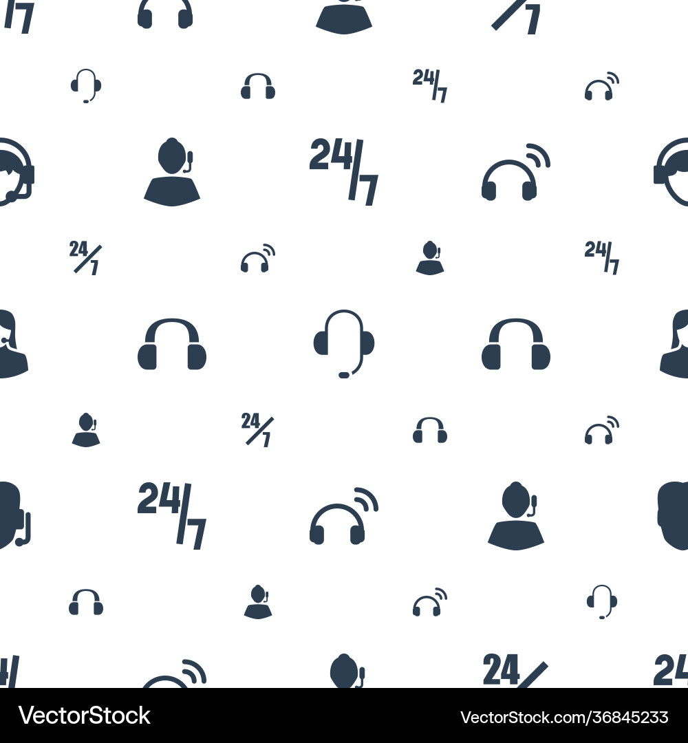 Operator icons pattern seamless white background Vector Image