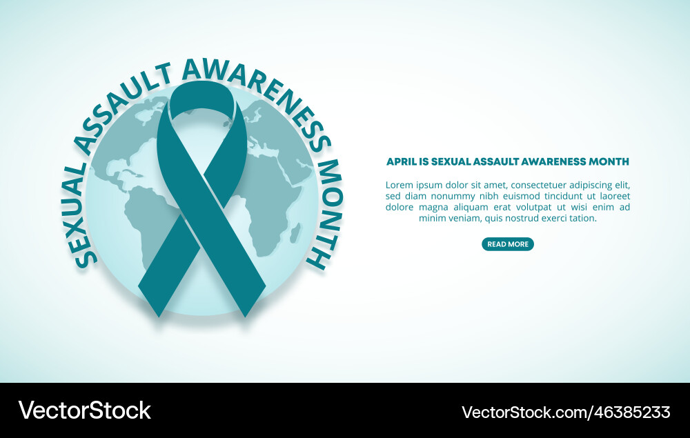 Sexual Assault Awareness Month - Cutting Paper Vector Image