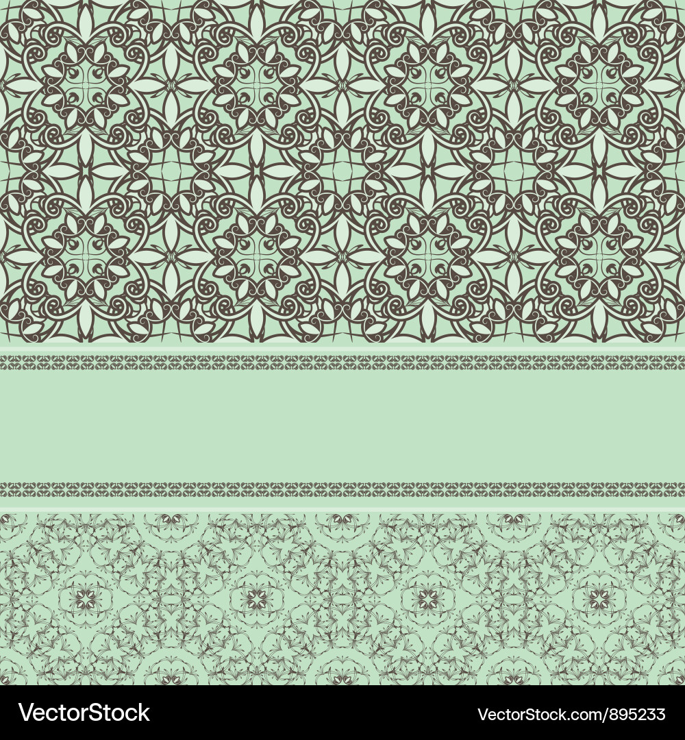 Vintage pattern with frame for your text Vector Image