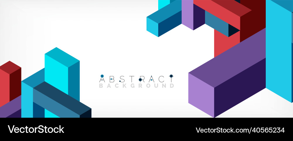Abstract background 3d cubes cubic elements vector image