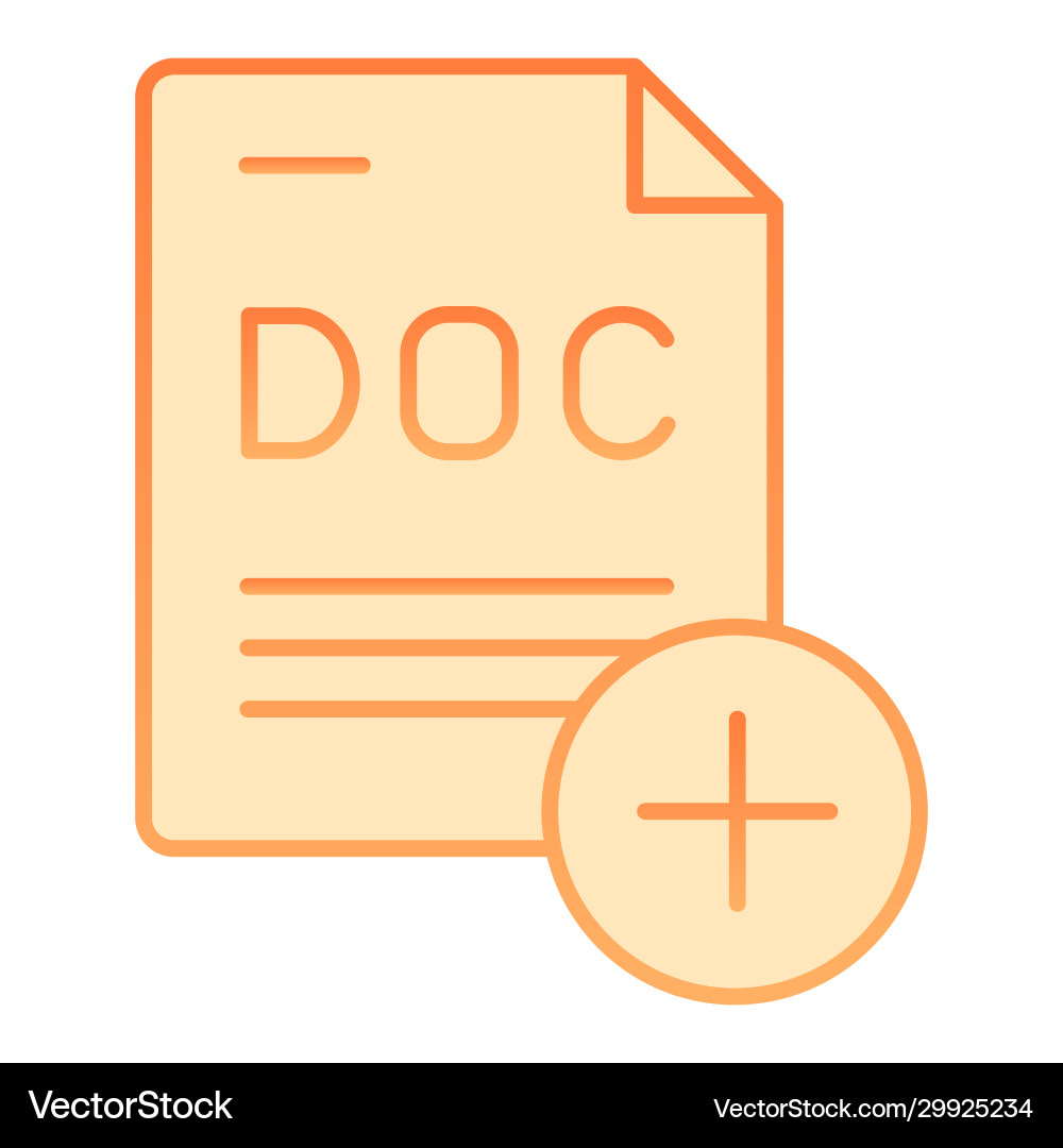 Add document flat icon file with plus vector image