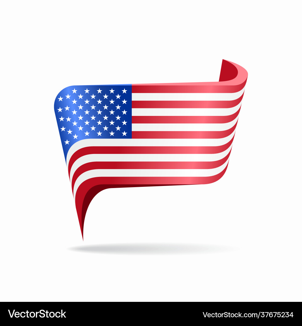 American Flag Pointer Map Layout vector image