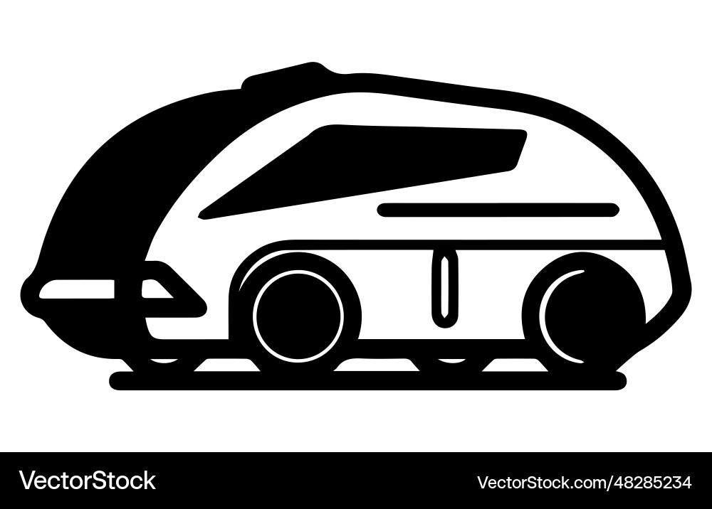 Autonomous automobile linear icon Autonomous automobile linear icon Vector Image