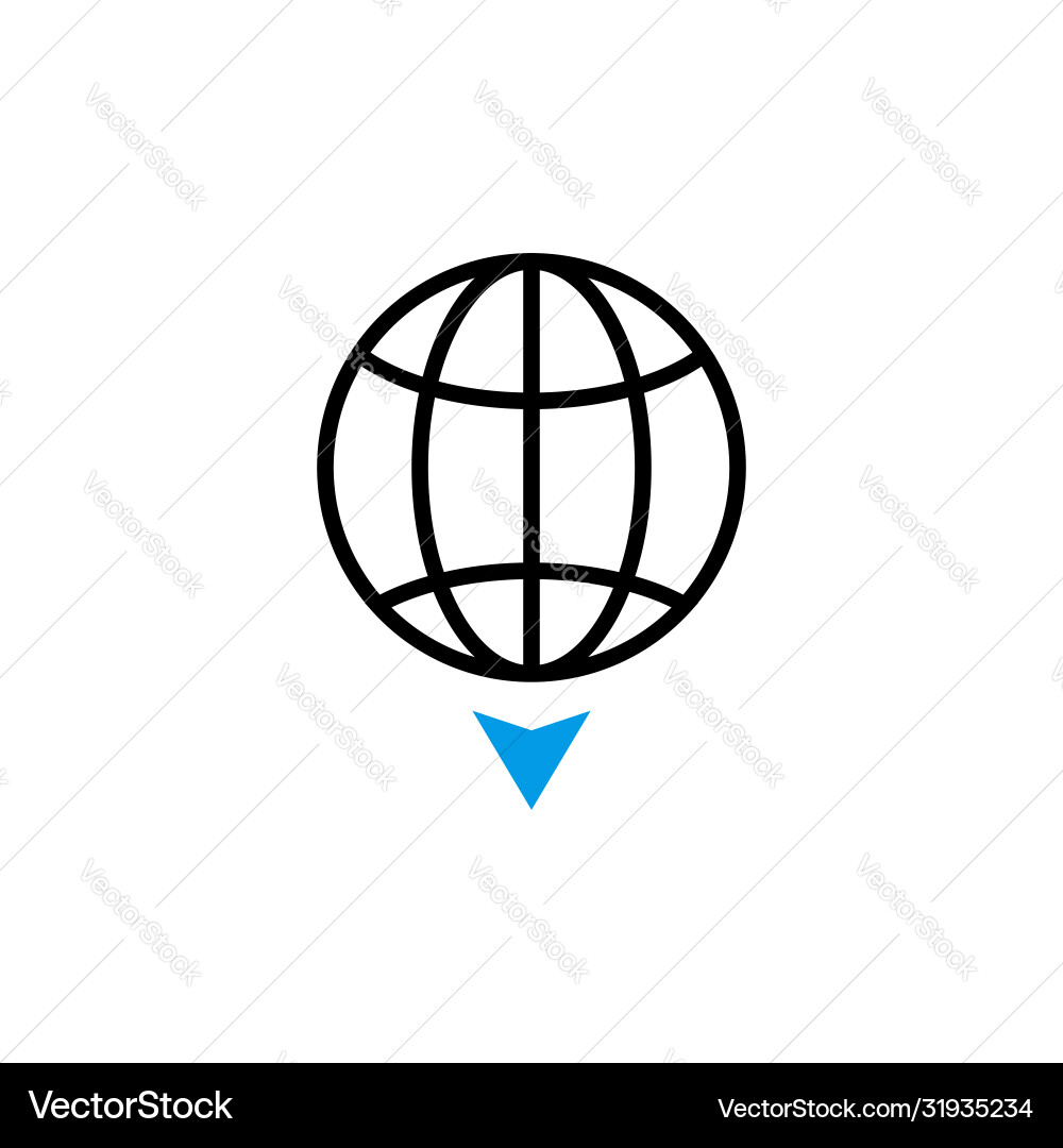 Globe cursor design template Vector Image
