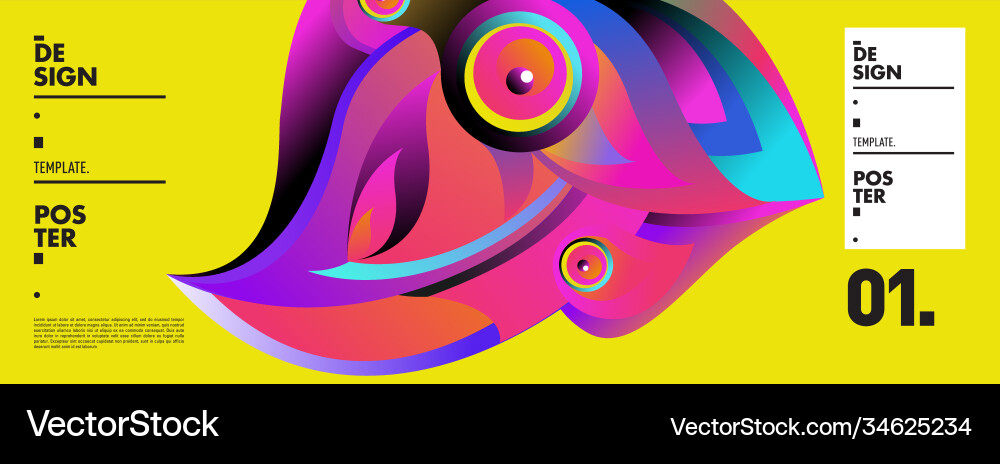 Landing page background template with colorful Vector Image