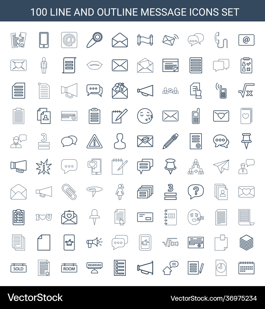 Message icons Vector Image