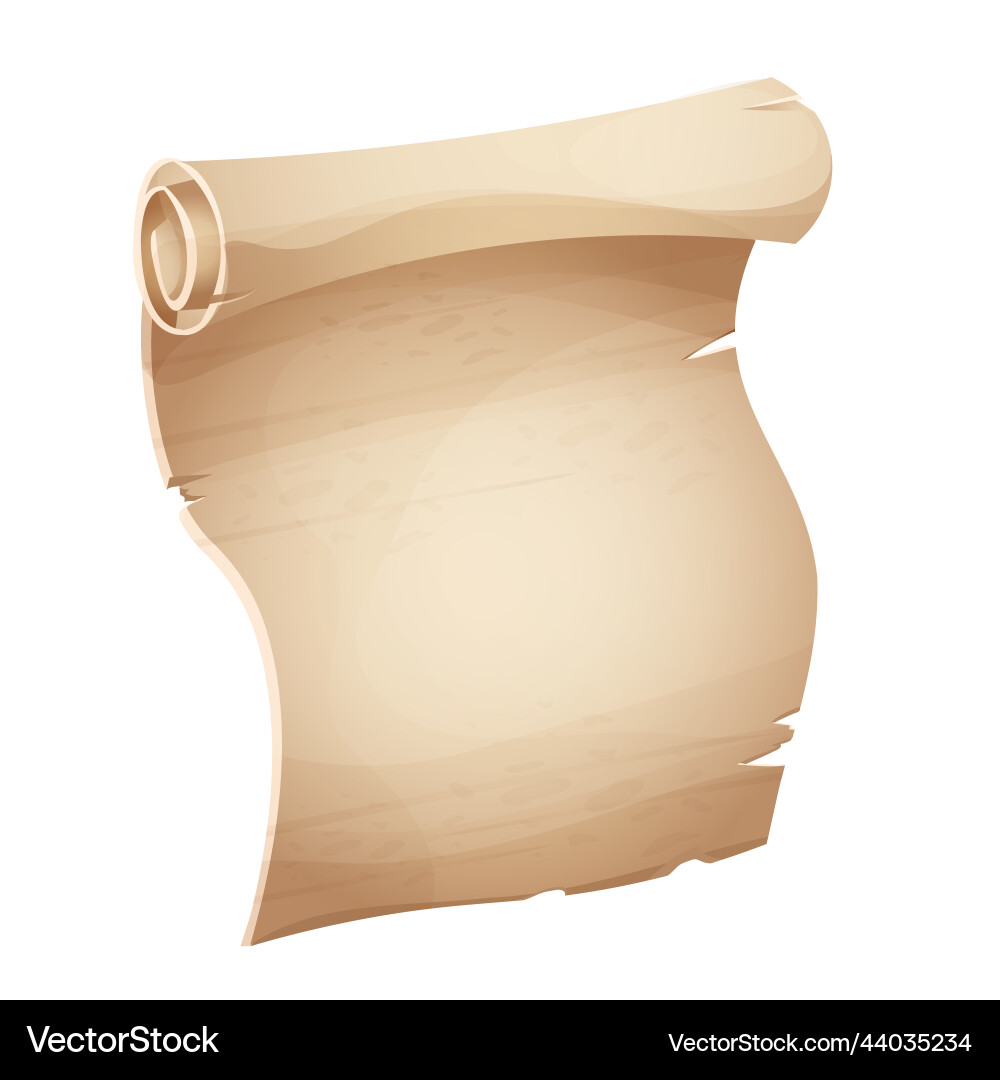 Parchment paper ancient old scroll page empty Parchment paper ancient old scroll page empty vector image