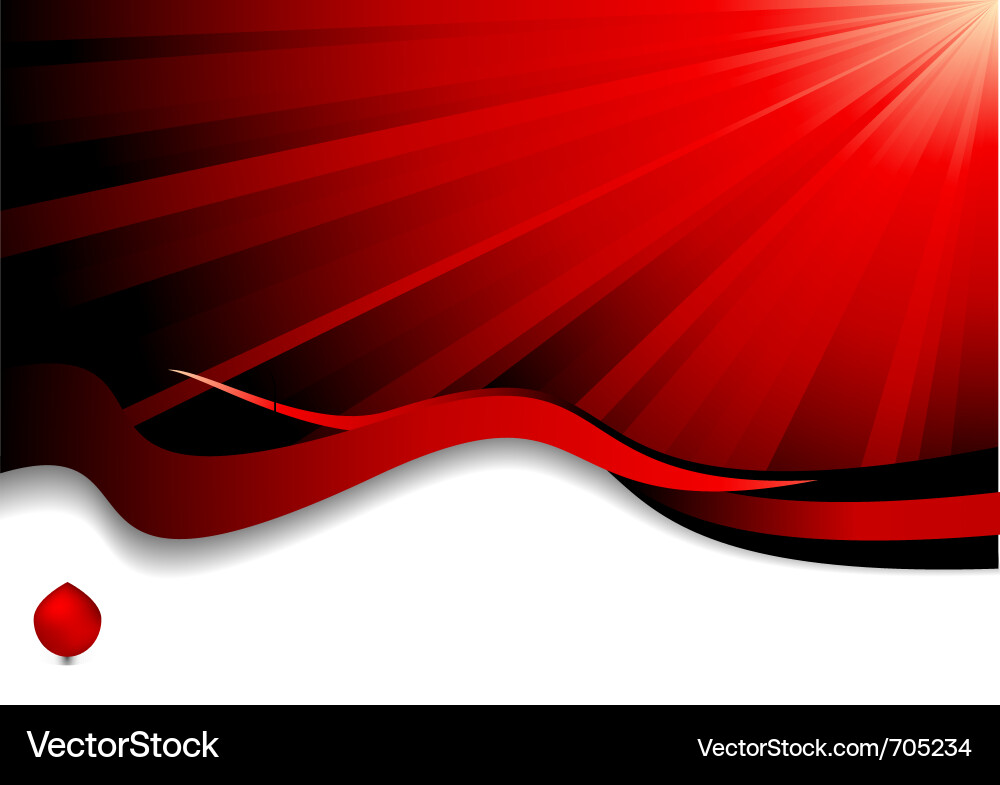Sunrays and waves vector image