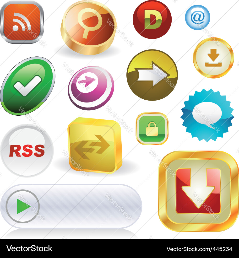 Web Element Collection vector image