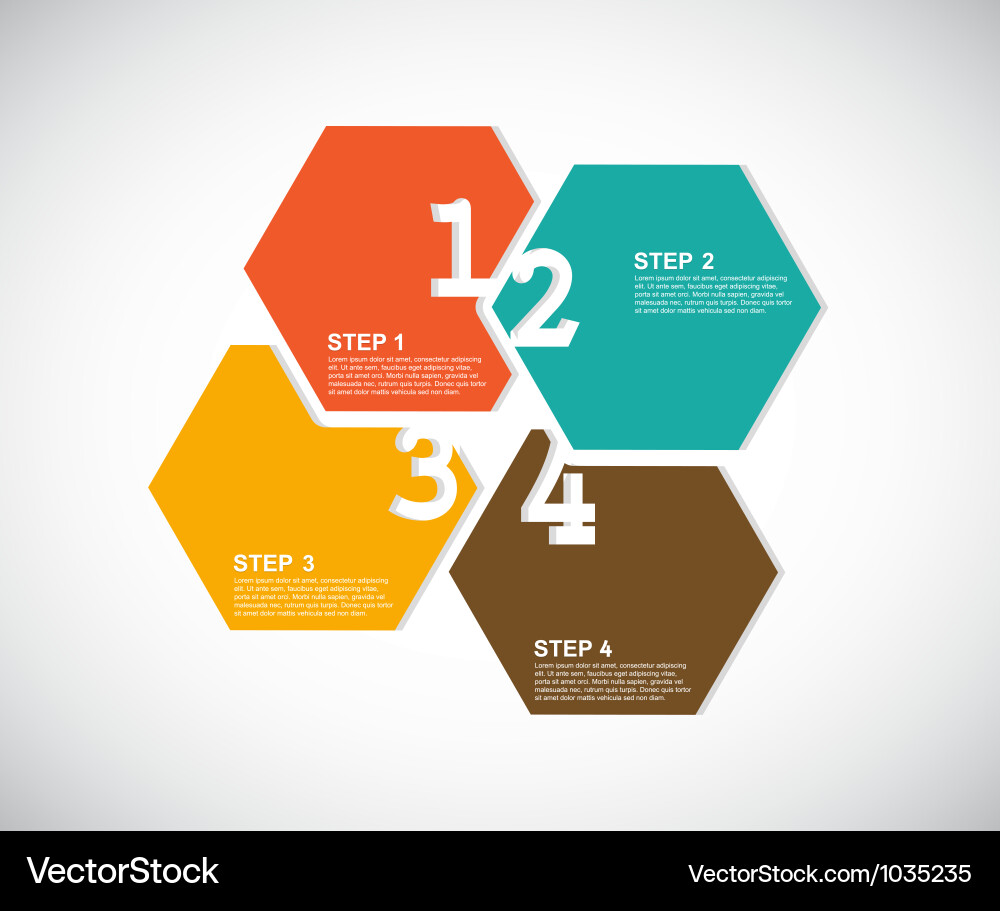 4 cards with numbers and place for your text Vector Image