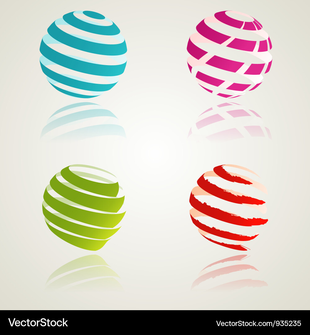 Abstract color icons vector image